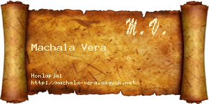 Machala Vera névjegykártya